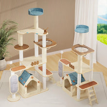 Adorable & Attractive Modern Wooden Large Cat Tree with Windmill Design
