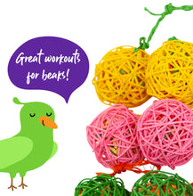 Colourful Wicker Ball - 6 Pack