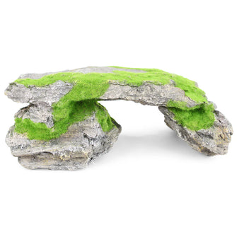 Natural Rock Bridge With Textured Moss