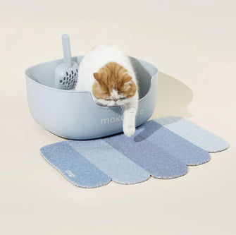 Makesure series Open Cat Litter Tray Cat Litter Box - Blue