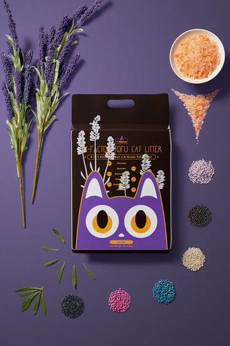 A Grade 6-Factor Tofu Cat Litter - Lavender