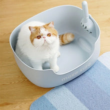 Makesure series Open Cat Litter Tray Cat Litter Box - Blue