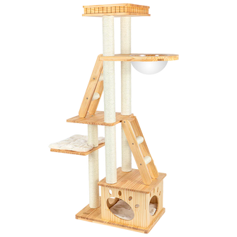 HONEYPOT CAT Solid Wood 5-Level Cat Tree - 180172pro