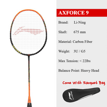 Li-Ning AXFORCE 9 Badminton Racquet - Black/Orange