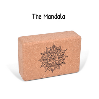 Natural Cork Yoga Block - Mandala