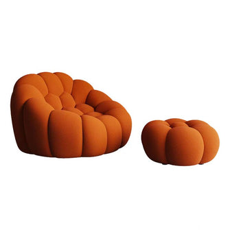 CATI Round Fluffy Lounge Chair - Multicolor