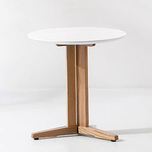 Ivory Oak Round Coffee Table Set