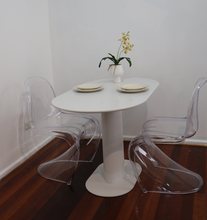 Pillar White Oval Dining Table