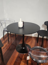 Black Round Dining Table - Multicolor