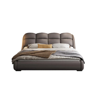 Italian Style Double-Layered Headboard Designed Bed Frame