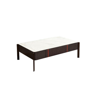 Lusso White Marble Coffee Table