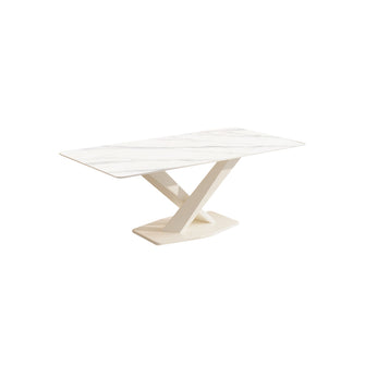 Elissa White Marble Dining Table