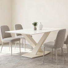Elissa White Marble Dining Table