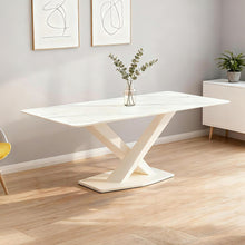 Elissa White Marble Dining Table
