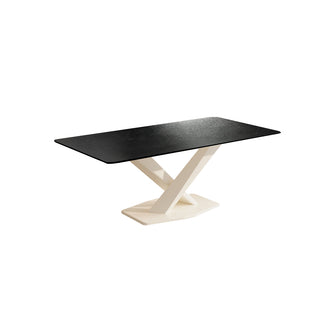 Modern Black Slate Dining Table