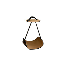 Italian Style Leather Side Table