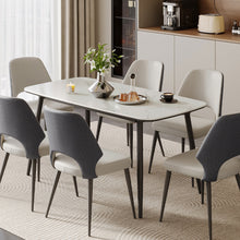 Minimalist White Marble Dining Table