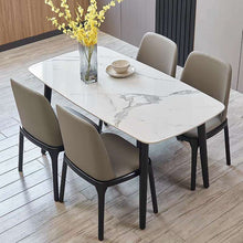 Minimalist White Marble Dining Table