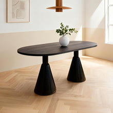 Modern Oval Oak Dining Table