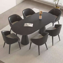 Modern Oval Oak Dining Table