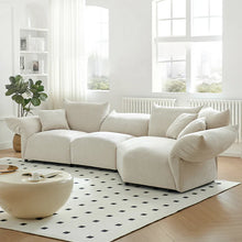 Chérie Petal White Velvet Sofa