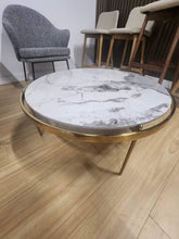 Grace Round Coffee Table With Marble Top