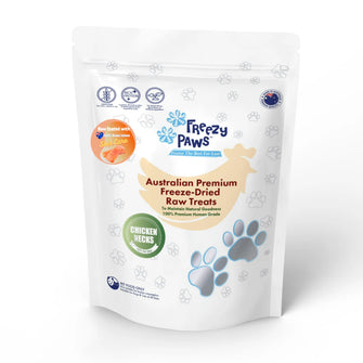 Freezy Paws Freeze-Dried Chicken Neck Coated With Salmon Raw Treats For Pet Cat Dog 100g