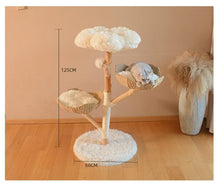 Solid Wood Hemp Rope Rattan Grass Cat Tree