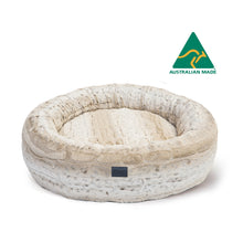 Harley Pet Bed Light Brindle Faux Fur