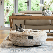 Harley Pet Bed Light Brindle Faux Fur