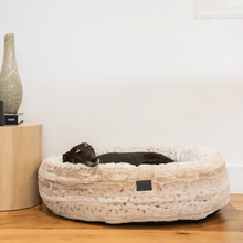 Harley Pet Bed Light Brindle Faux Fur