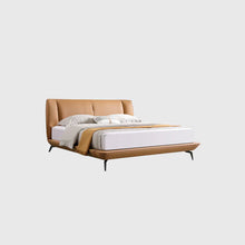 London High Legged Genuine Leather Bed