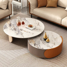 Elysian Elegance Round Marble Coffee Table