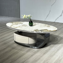 Serenity Oval Marble Coffee Table