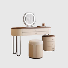 Ivory French Style Leather Vanity Table