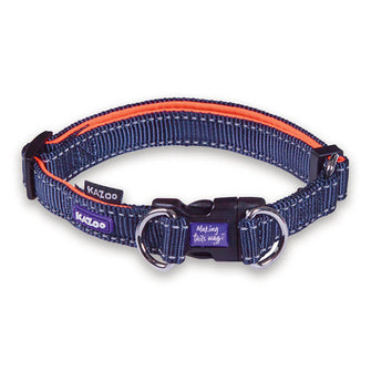 Easy-clip Dog Collar - Slate & Orange