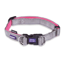 Easy-clip Dog Collar - Silver & Pink