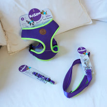 Easy-clip Dog Collar - Purple & Lime