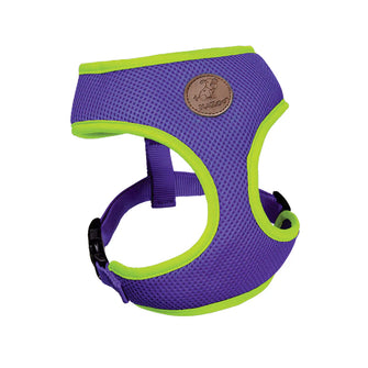 Active Soft Walking Dog Harness - Purple & Lime