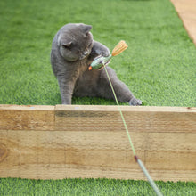 Eco-Friendly Fantail Bird Wand with catnip and recycled materials