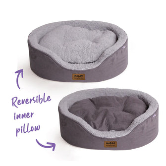 Manhattan Pet Bed - Grey & White