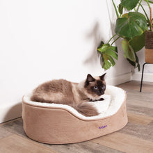 Manhattan Pet Bed - Coffee & White