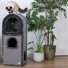 3 Chambers Cat Den - Charcoal