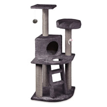 Grey Corner 3 Level Cat Playground