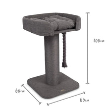 High Bed Sofa Cat Scratch Post - Grey