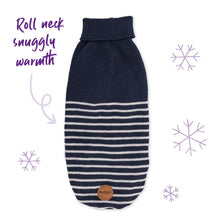 Navy Stripe Dog Jumper