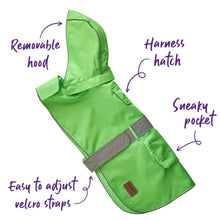 Rainy Days Dog Raincoat - Neon Green