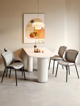 Modern Columnar White Dining Table