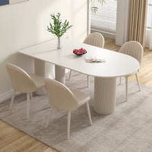 Modern Columnar White Dining Table