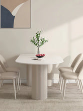 Modern Columnar White Dining Table